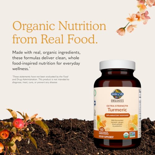 Garden of Life Organics Extra Strength Turmeric Supplement, 60 Tablets - image 8