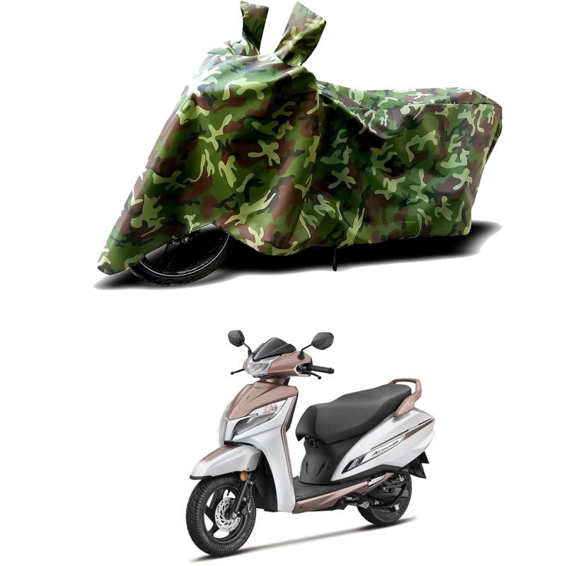 Image of 100% Water Resistant Bike Scooty Two Wheeler Body Cover Compatible for Honda Activa Prem 6G /UV-Rays /Heat Protection /Birds Dropping /Scratchproof /Dust Proof /Waterproof /All Varient[Green MJ]