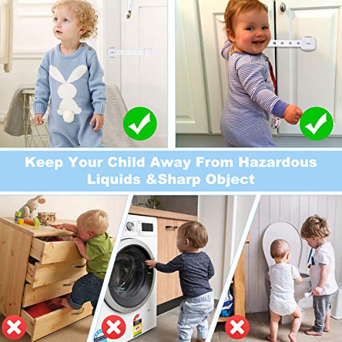 STOBOK 5 PeÃ§as de Travas de SeguranÃ§a para BebÃªs Autoadesivas Ã  Prova de BebÃª ArmÃ¡rios de MÃ³v