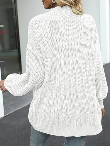 Image of MEROKEETY Long Sleeve Oversized Cardigan Sweaters for Women | Fall Winter Sweaters, Open Front, Chunky Knit, 2026 Casual Work Outerwear with Pockets