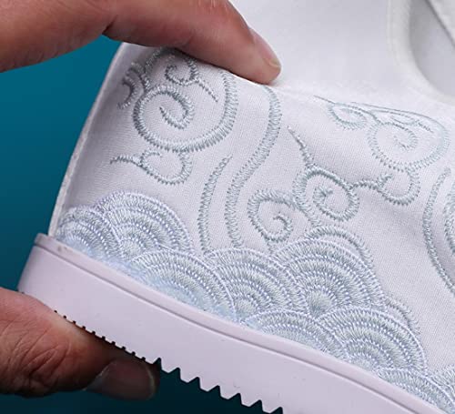 Ladies Hanfu Shoes Embroidered Chinese Traditional Style Flat Shoes Vintage Handmade Flower Embroidery Shoes for Women4