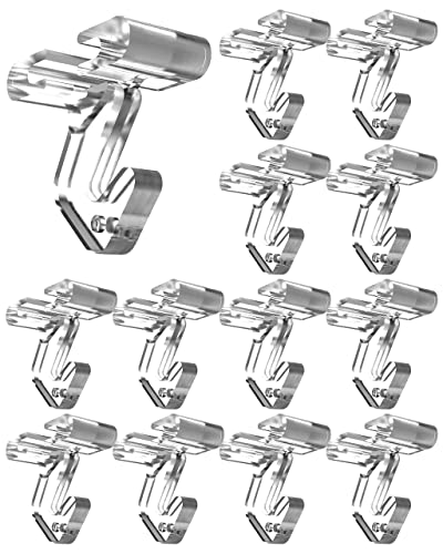 NACETURE 25 Pack Clear Drop Ceiling Hooks Classroom Decorations - Polycarbonate Ceiling Hanger Hooks for Hanging Track Clip on Suspended Ceiling Tile Grid for Office Home Stores Decorations