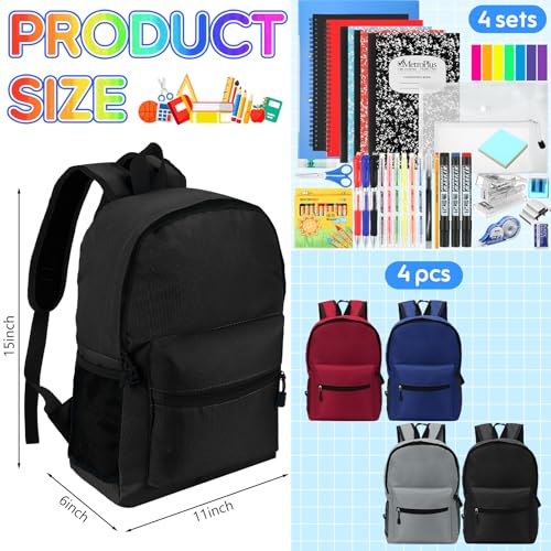 Gilprop 268 Pcs Christmas Gifts Bulk Back to School Supplies, 4 Set Operation Christmas Gift Backpack & Notebooks Pen Folders for 2026 Elementary Middle High Students 4-12 Grades Essential Bundle