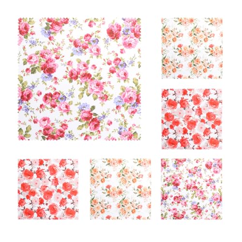 TOWEBOORY メガネ拭き クロス 花柄 マイクロファイバー 【個包装 6枚入り】 めがねふき 可愛い おしゃれ クリーニングクロス 眼鏡 クリーナー 画面拭き ハンカチ 液晶 レンズ スマホ カメラ 16x16cm 繰り返し利用可能 収納ケース付き 携帯便利 職場 自宅