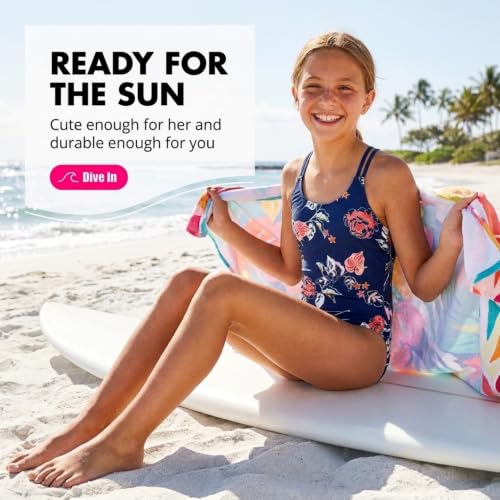 Image of Kanu Surf Girls' Reese UPF 50 Beach Sport Criss-Cross One Piece Swimsuit