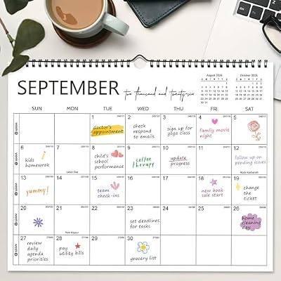 2026 Wall Calendar 12 Months, Wall Calendar from January 2026 to December 2026, Large Hanging Calendar, Perfect for Home Office Monthly Organizing & Planning, Thick Paper, Julian Dates, 14x11