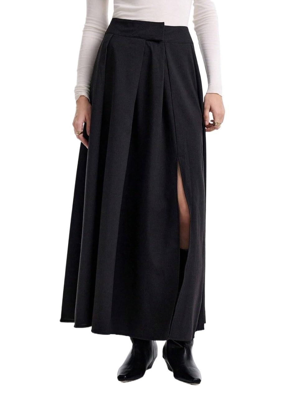 Womens Trendy Skirt High Waist Loose Long Skirt Fall Clothing