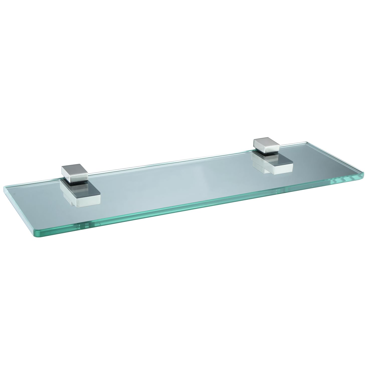 XVL 15-Inch Bathroom Glass Shelf Brushed GS3002L