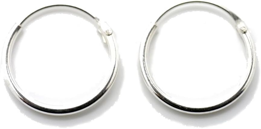 両耳　12サイズ21mm フープピアス　シルバー925 シルバー) シルバー925 フープピアス 八角形 silver 黒 ブラック