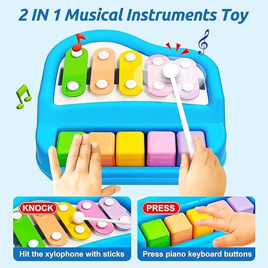 Image of 5-Key Xylophone for Kids | Baby Musical Toy with Mallet for Toddlers 1-4 Years | First Music Instrument Toy for Boys & Girls