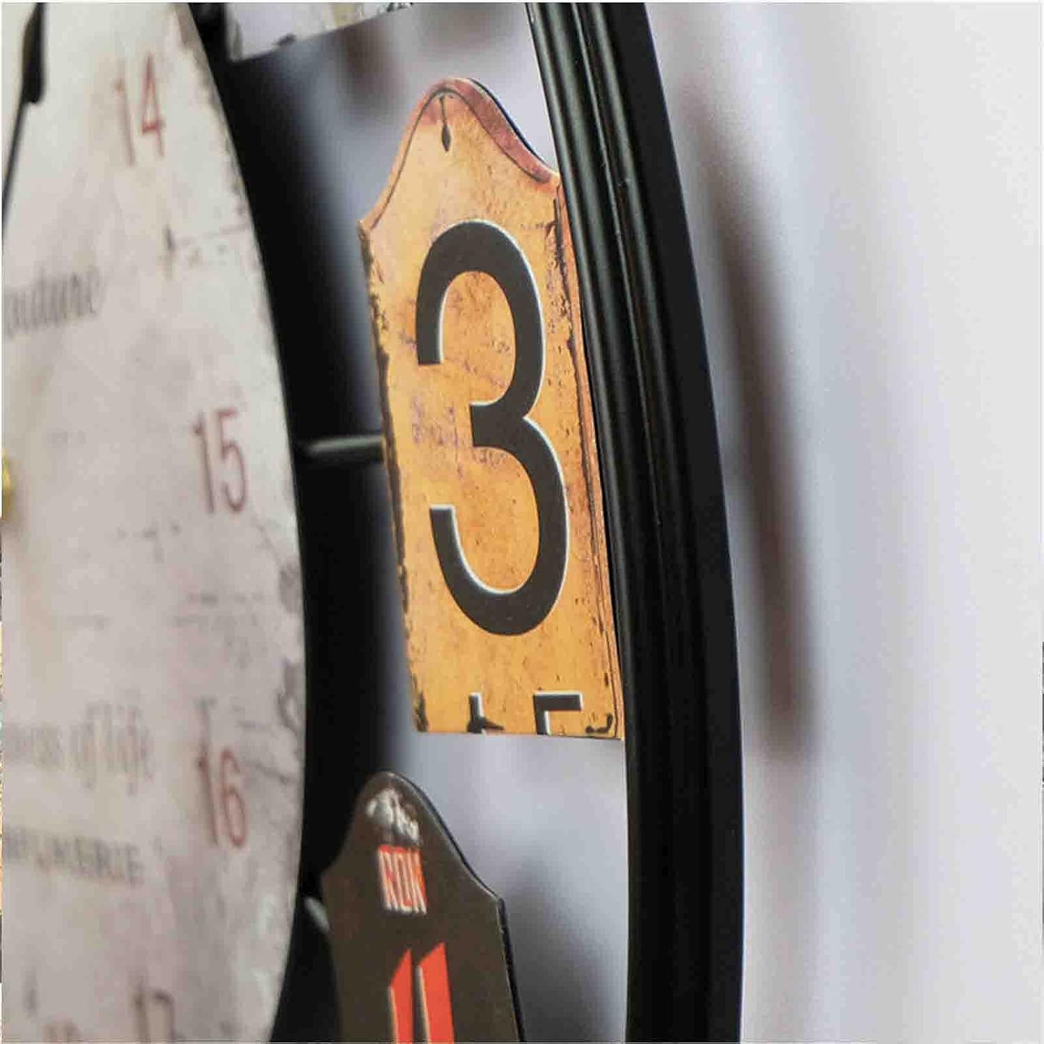 Garden Wall Clock Outdoor Garden Wall Clock Large Simple Creative Garden Wall Clock Silent Outdoor Clock Round Wrought Iron Clock for Home Living Room Bedroom