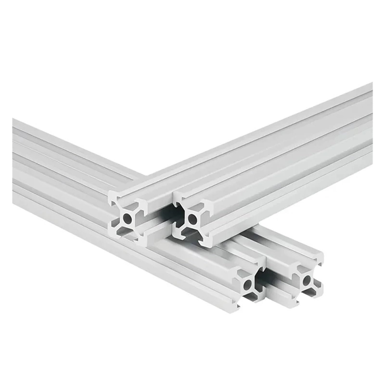 Extrusión de perfil aluminio plateado estándar europeo, ranura 2020 V, carril lineal for impresora 3D CNC, bricolaje, 1/4 Uds(550mm,4Pcs 2020 V-Slot)
