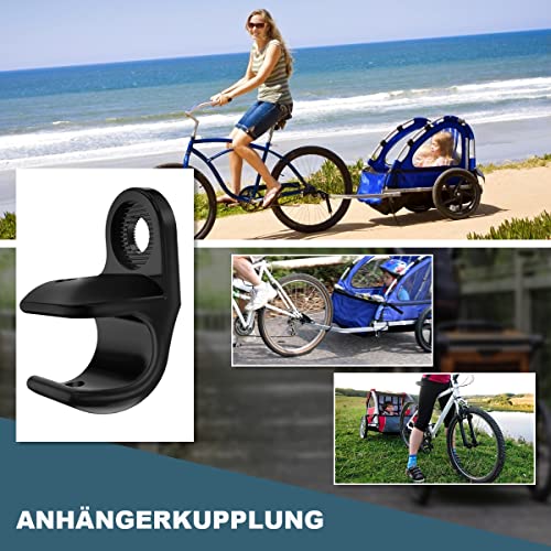 EMTB Fahrradanhänger Kupplung für Thule und Chariot Anhänger I Fahrrad Kupplung für Thule Fahrradanhänger I Achskupplung für Fahrrad Anhänger (1 Stück Schwarz)