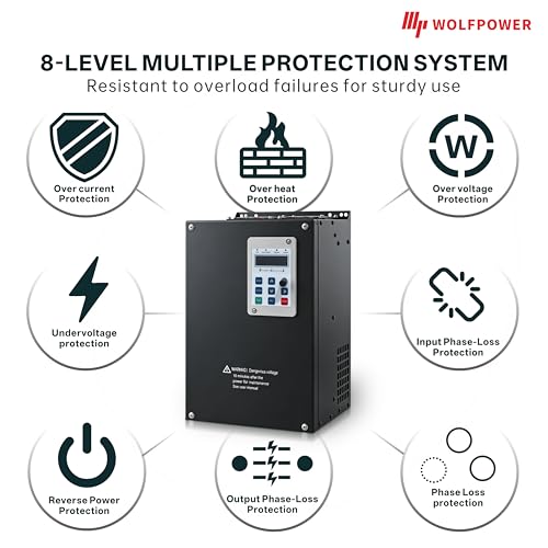 Image of G300 220V VFD 45KW, 1 Phase Input to 3 Phase Output Variable Frequency Drive for Lathe, CNC, Mill, Grinder, Drill Press, Pump, Fan & Compressor Machine, Motor Speed Controller