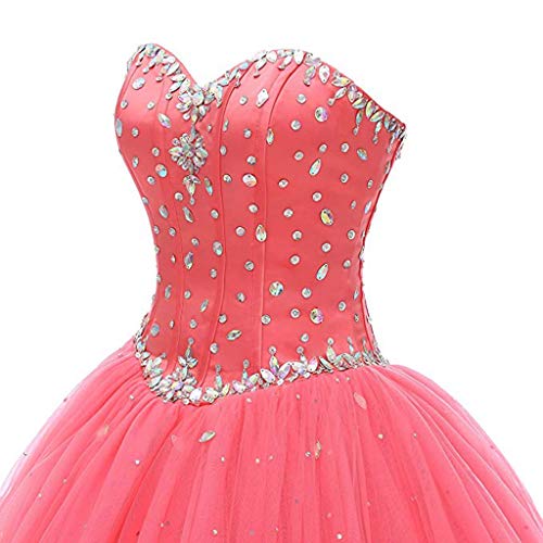 Image of Likedpage Women's Sweetheart Ball Gown Tulle Quinceanera Dresses Prom Dress