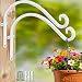 Hand Forged Hanging Plant Bracket (2 Pieces - 12 inch) More Stable Robust and Durable Cream-White Curved Hooks