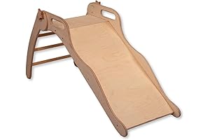 Montessori Wooden Slide for Kids | Montessori Freestanding Slides | Wooden Freestanding...