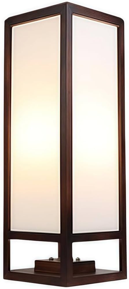 Amazon.co.jp : Geyaziu 和風手作り行灯 フロアランプ｜竹細工 木製枠