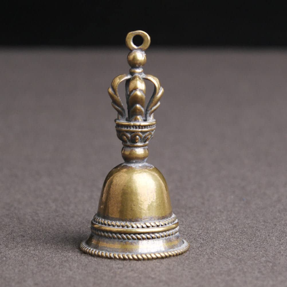 Holibanna Brass Bell Pendants Keychain Pendant Mini Hand Rattle Ornament 1.91 X 1.00 X 1.00 Inch 2Pcs Stylish Bag Decoration Craft Accessories - Image 4