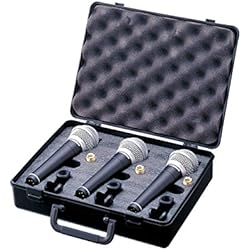 Microfonos Dinamicos Profesionales Samson Cardioide micrófonos dinámicos con Carry Case (Pack de 3)