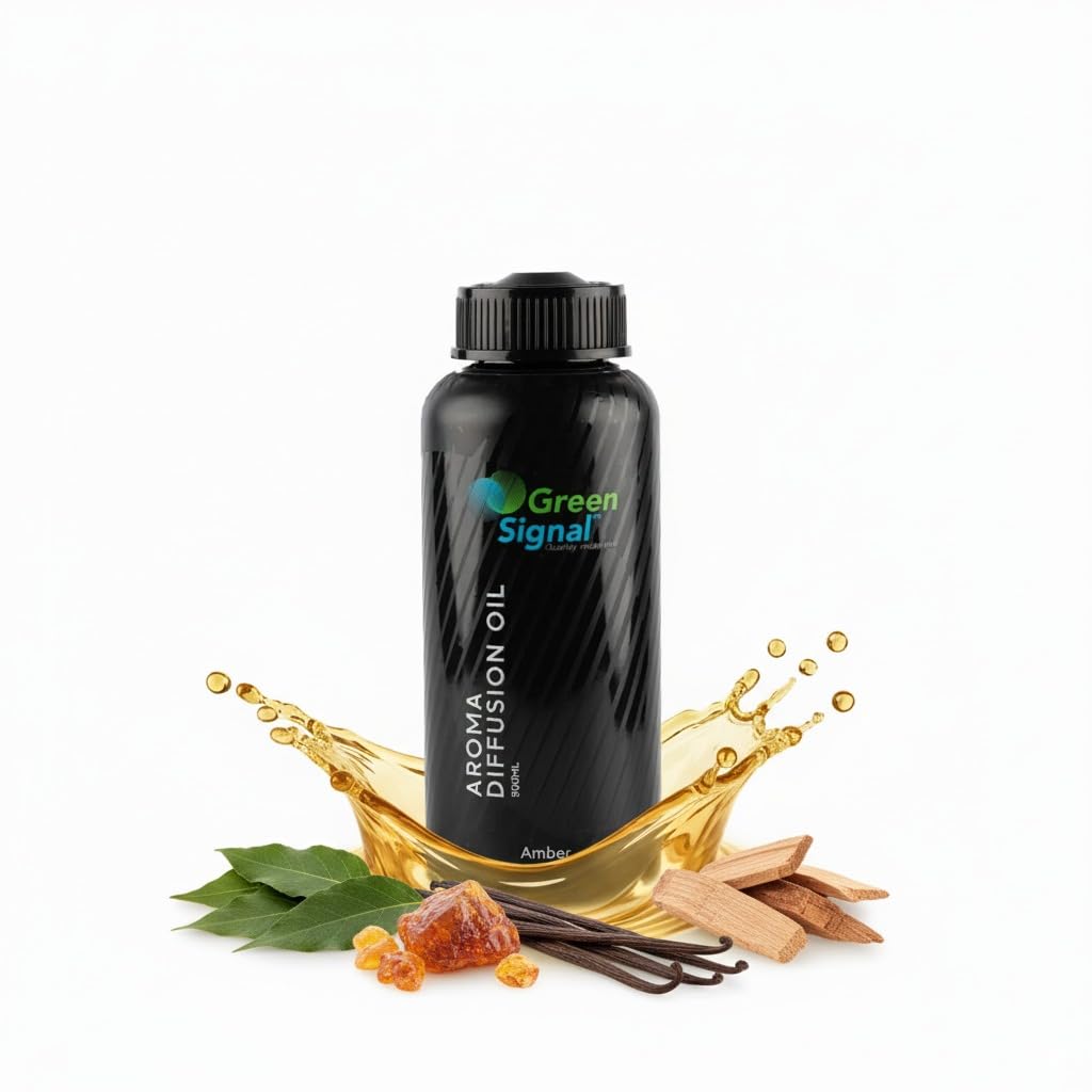Green Signal Amber Aroma Diffuser Oil for Aromatherapy, Better Sleep, Living Room,Gym and Ofiice - (500ml)