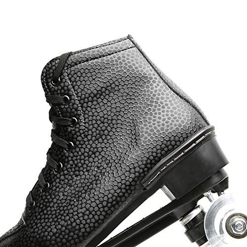 Image of Women Roller Skates High Top Indoor Outdoor Quad Speed Skates Black 12 M US Women