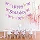 Happy Birthday Schmetterling Girlande - Geburtstag Banner für Party Deko