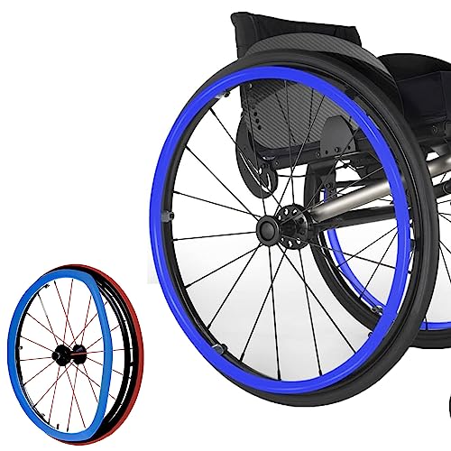 Empuñaduras antideslizantes para llantas de silla de ruedas, fundas de silicona para empuje de mano, empuñaduras y accesorios de rueda trasera de 24 pulgadas, 1 par