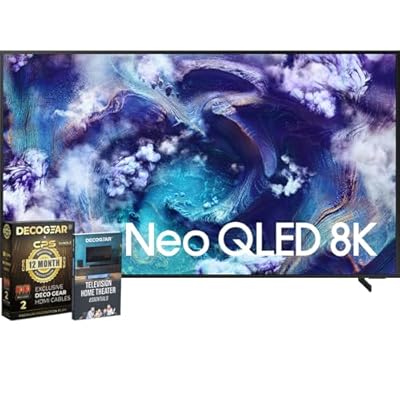 Samsung 65" Neo QLED 8K QN900F Smart TV (2025) Vision AI, Glare-Free Bundle with CPS Exclusive 1-Year Protection & Deco Gear Complete Home Theater Beginner's Guidebook