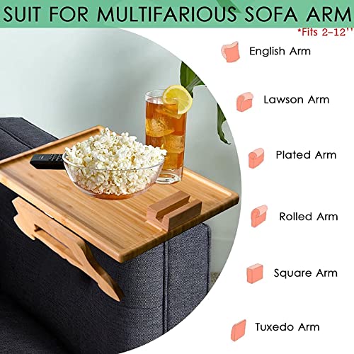 Mesa Com Bandeja De BraçO Para Sofá ， Design De FixaçãO Inofensivo Para A SaúDe BraçO De Sofá EstáVe