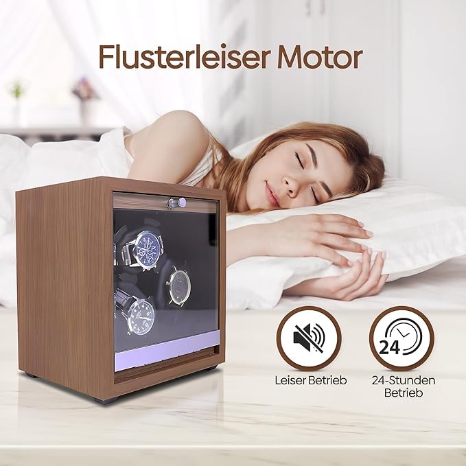 Olvy Uhrenbeweger für Automatikuhren Uhrendreher mit Leisem Motor