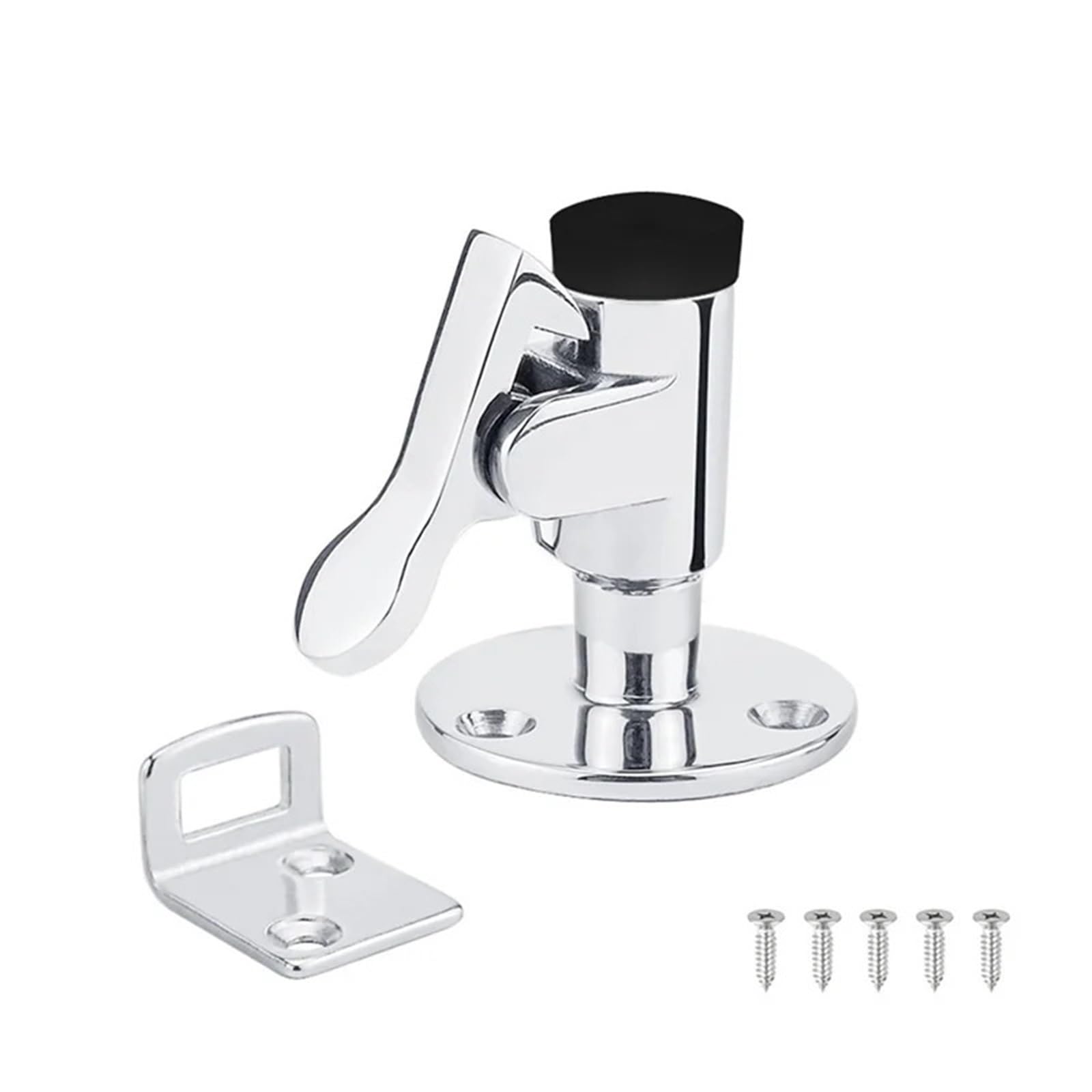Yangshe One Color 5Pcs Stainless Steel 316 Boat Door Stop Stopper Catch Holder Floor Knob Yacht Rv Motorhome Camper Spring Latch Marine For Boats Rvs & Home Doors