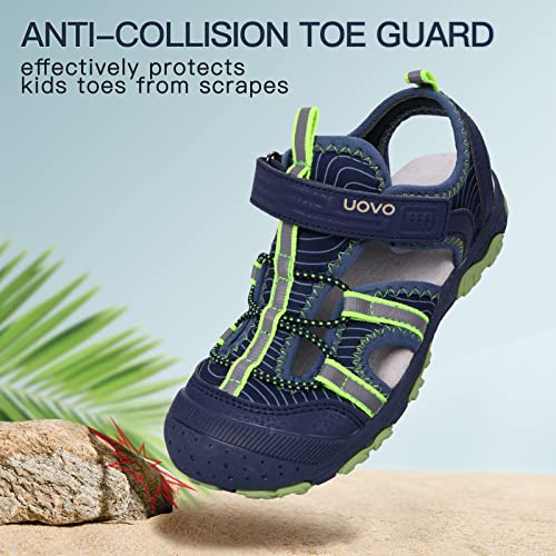 Image of UOVO Boys Sandals Kids Sandals Hiking Athletic Closed-Toe Beach Summer Sandals for Boys Quick-Drying