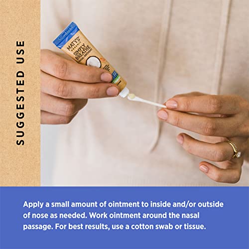 Matys Simply Breathe Nasal Ointment – Dry Nose Relief – Soothes Sore Noses From Air Travel, Dry Climates, Cpap Use & More –Natural Saline Alternative For Adults & Kids – 0.5 Oz #TOP1