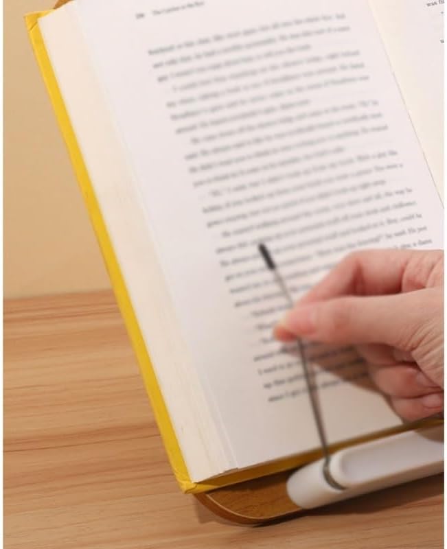Density Board Book Stand ABS Reading Rack Wood Holder