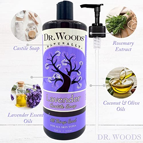 Dr. Woods Pure Lavender Liquid Castile Soap With Pump, 32 Ounce #TOP3