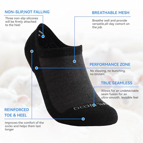 Image of ZEAL WOOD 3 Pairs Merino Wool No Show Athletic Socks For Men Women Ankle Running Golf Tennis Low Cut Hiking Socks