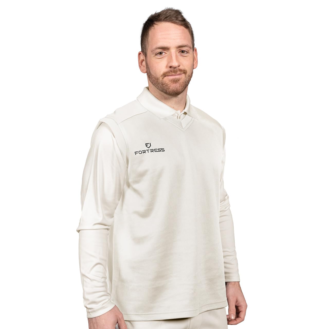 Fortress Unisex Off-White Men's Cricket Sweaters & Vests [Xs-Xxl] - Polyester Cricket Jumper & Vests (Vest, Xx Large)