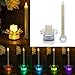 Produktbild LED Kerzen Set mit beleuchtetem Glas-Kerzenständer, 6 Stunden Timer, Votivkerze Stabkerze