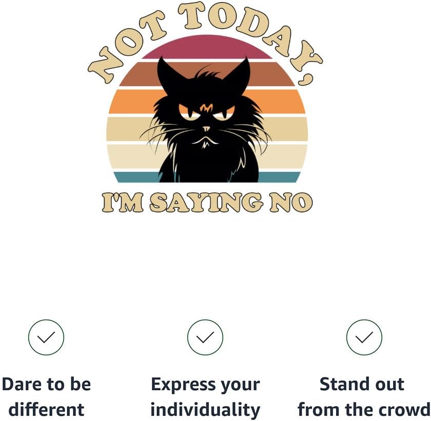 I'm Saying No Racerback Cropped Tank - Cat Design Women's Tank - Printed Tank Top - Heather Dusty Blue, 2XL