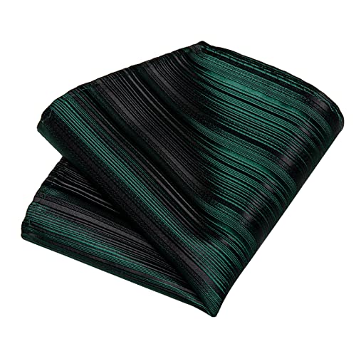 Image of DiBanGu Extra Long Tie for Men 63 inch XL Silk Necktie Set | Pocket Square and Cufflinks, Big and Tall, Jacquard Woven, Gift Box, Paisley /Plaid /Solid /Striped, for Weddinng Party Business