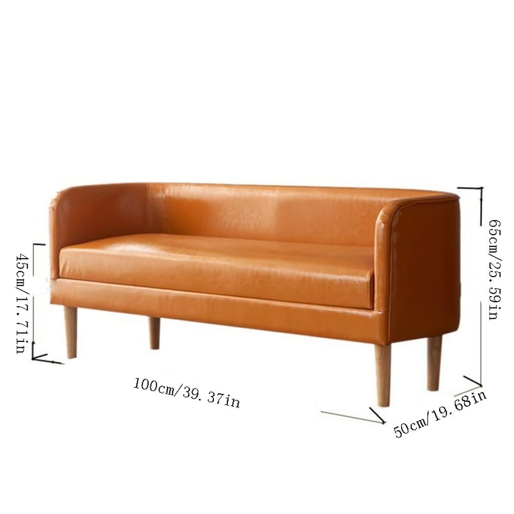 eexbz Foot Stool for Bed Bedroom Bedside Stool Bedside Stool Leather Bench Modern Minimalist Bedside Stool Living Room Small Sofa Stool Bed Step Stools for High Beds