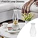 YOUJIAYOUNI Oil Lamp Chimney Replacement,3 Inch x 8 Inch Kerosene Lamp Globe,Clear Glass Oil Lamp Globe, Crimped Top Hurricane Lamp Shade Cover,Glass Chimney for Oil Lamps(1 Pack)