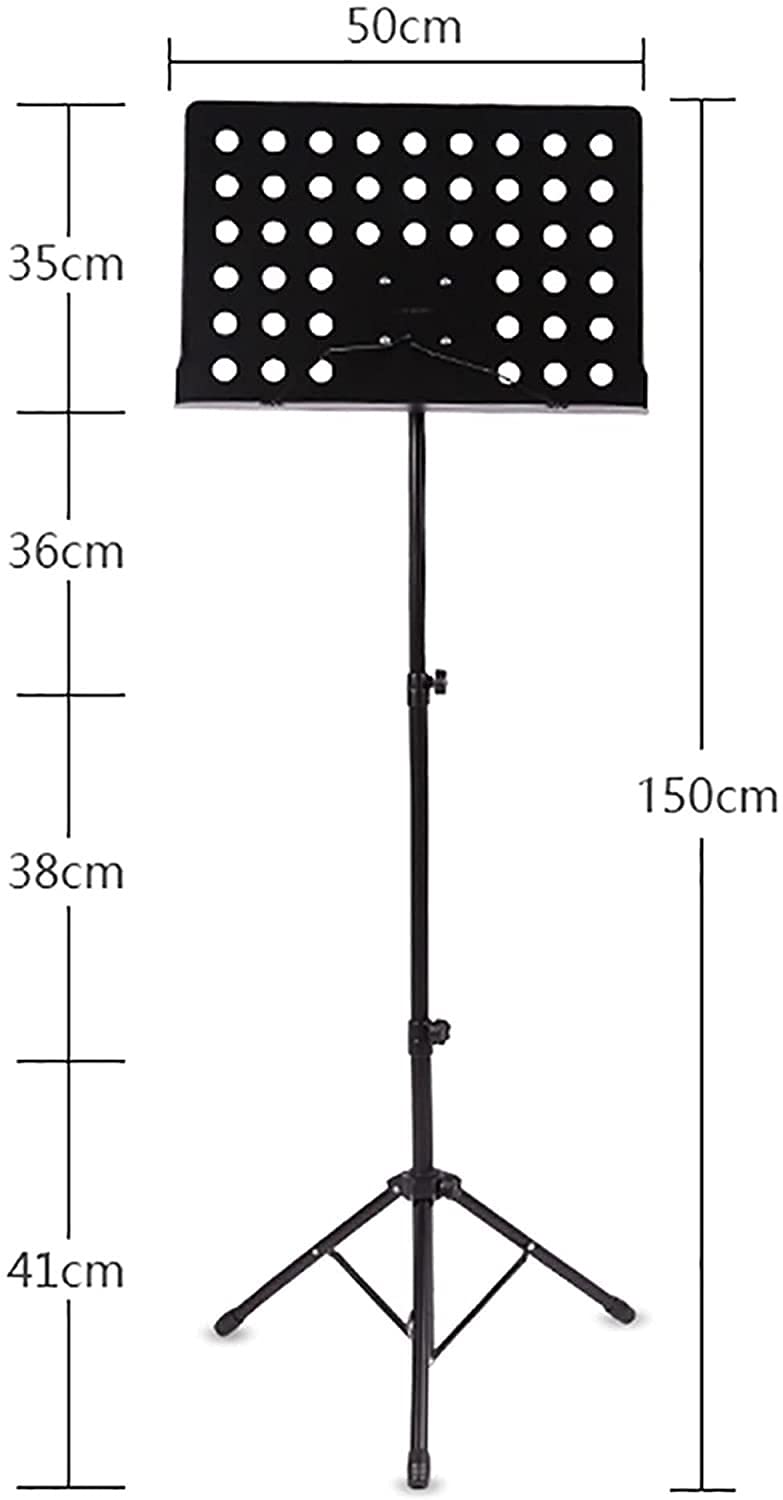 Leggii Musicali Spartiti Stand Professionale Regolazione della Regolazione Altezza Portatile Professionale Stand con la Borsa di Trasporto Metallo Pieghevole Sollevamento Musicale
