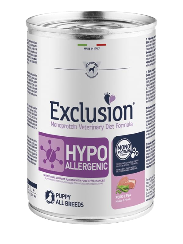 Pienso húmedo para perro hypoallergenic Puppy All Breeds con cerdo y guisantes 12 x 400 g