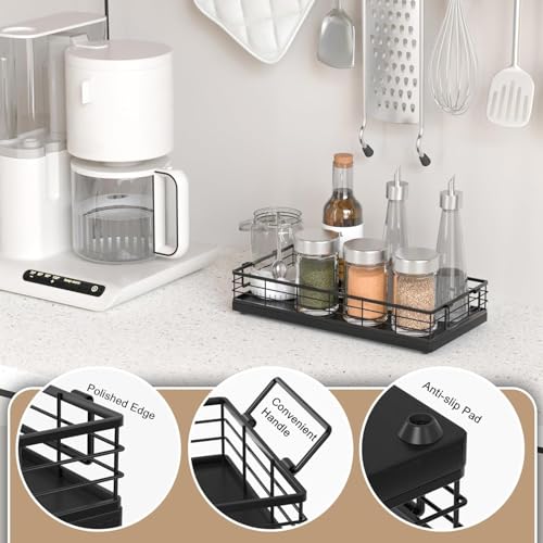 JNFUZ Toilet Paper Basket, 2PCS 13 Inch Bathroom Basket Tank Tray Top Storage Toiletries Organizer for Bathroom, Living Room and Kitchen - Thumbnail 4