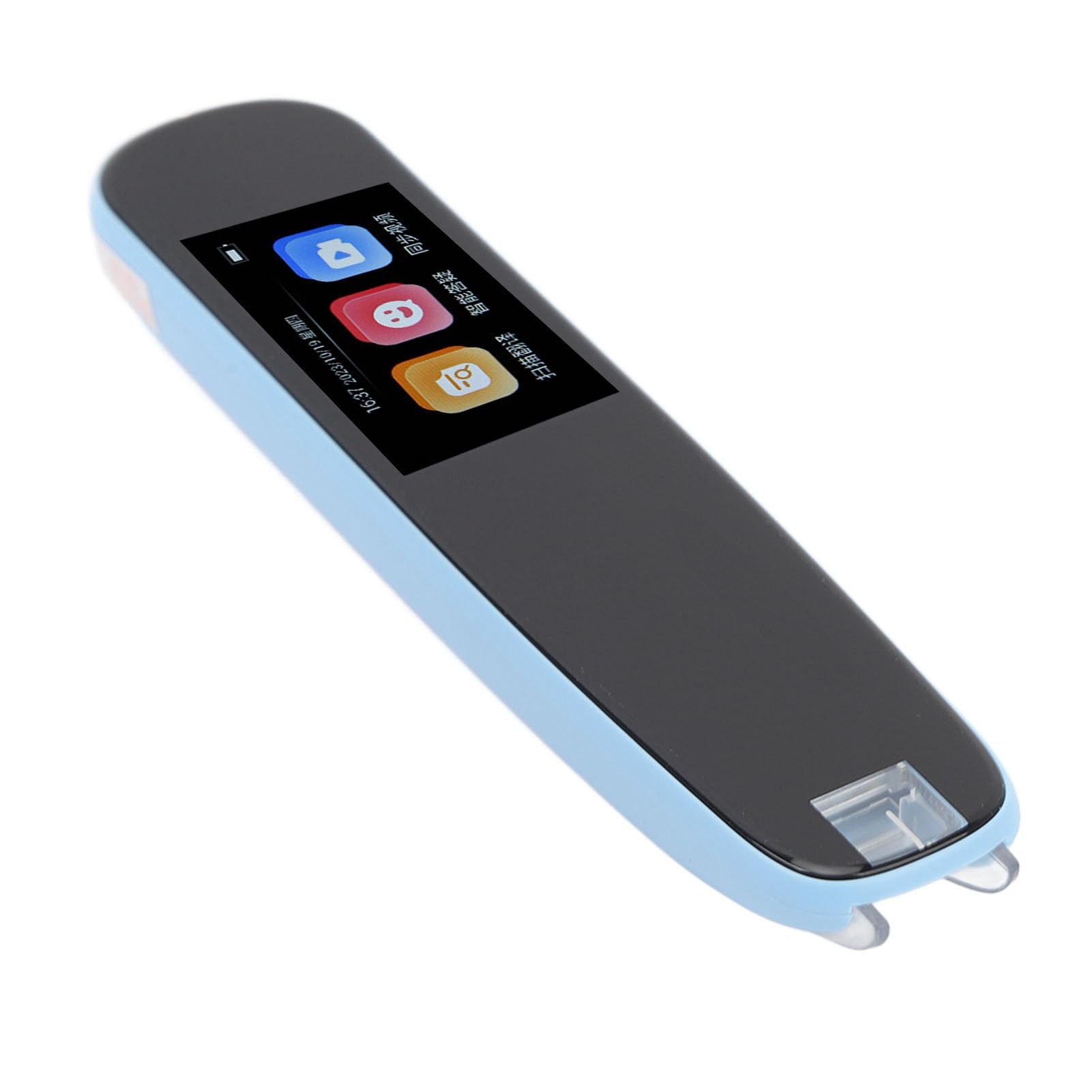 Fockety Pen Scanner, LCD Touchscreen Text to Speech Device for Dyslexia, Digital Highlighter Pen Reader, Exam Reading for Students Language Translator Device, Scan to Translate (Blue)
