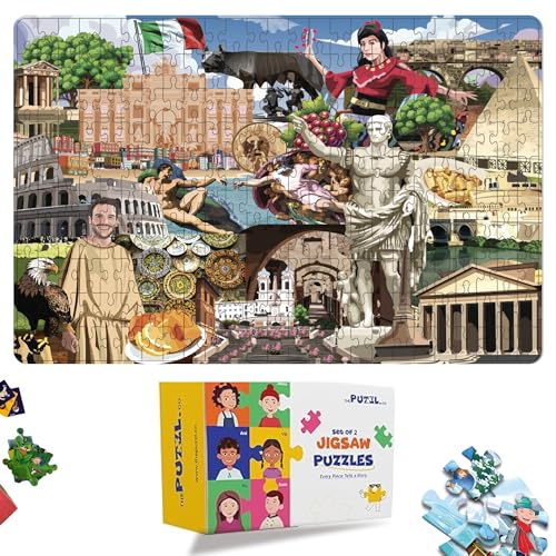 Image of Rome City 250-Piece Jigsaw Puzzles for Kids 9+ & Adults | Brain Games & Educational Toys | Travel, Culture & History Learning Toy for Puzzle Lovers