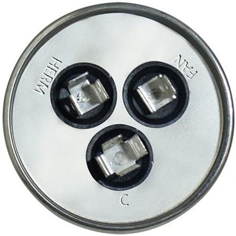 100335-22 - 70 + 10 uf MFD 370 Volt VAC - Ducane Round Dual Run Capacitor Upgrade