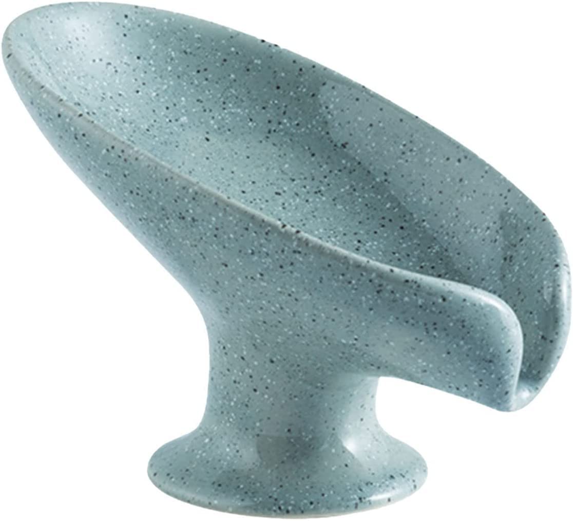 jabonera jabonera de ceramica Jabonera de Color Sólido con Drenaje Automático, Jaboneras de Cerámica for Barra de Jabón, Jabonera for Fregadero de Baño, Jabonera de Porcelana-gris Claro-13x8x8cm ( Col